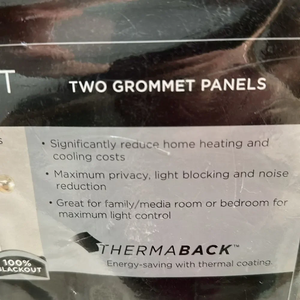 Eclipse Absolute Zero 100% Blackout Two Grommet Top Panels 50 in x‎ 95 in